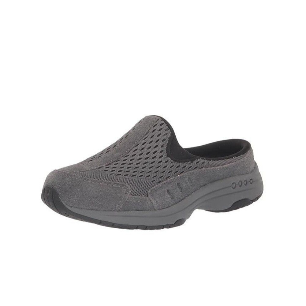 Easy Spirit Womens 6 M Dark Gray Traveltime Slip On Flat Mules NIB RV0